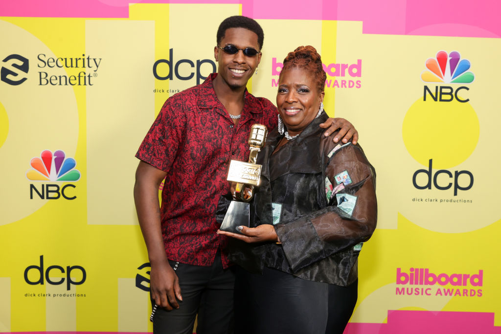 Pop Smoke and his mother, Audrey Jackson