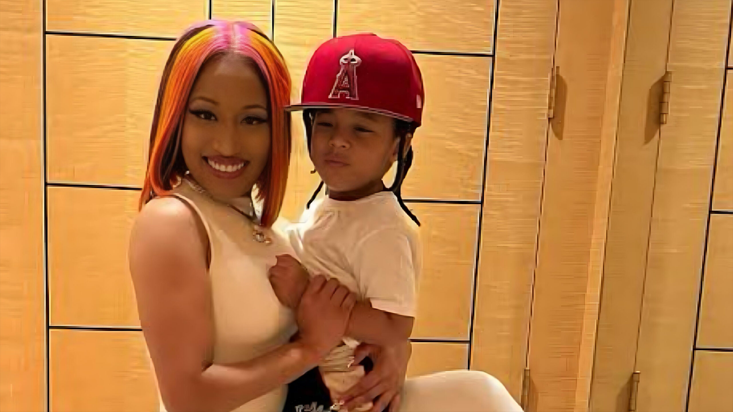 Nicki Minaj with her son Papa Bear