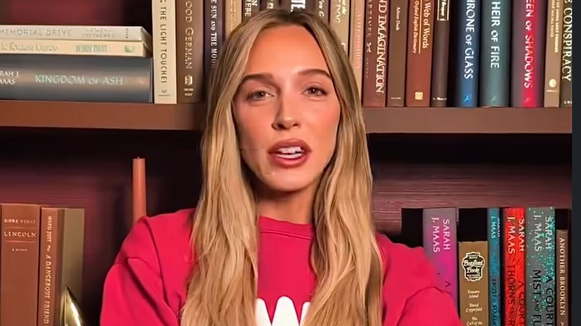 A recent picture of Alex Cooper wearing a casual outfit during one of her "call her daddy" video promotions.