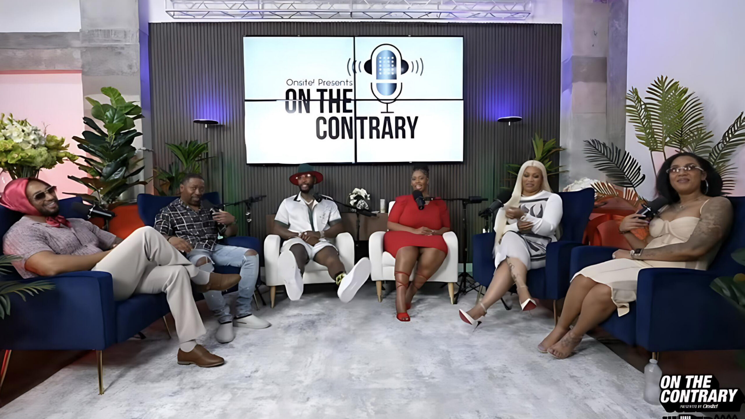 The On the Contrary panel in the studio.
